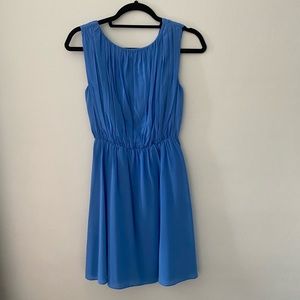 Alice and Olivia Chiffon Blue Sleeveless Dress